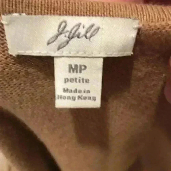 J Jill Womans Sweater Size medium Brown V Neck - Picture 5 of 5